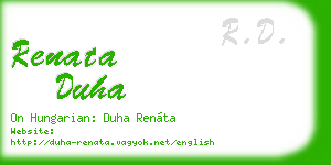 renata duha business card